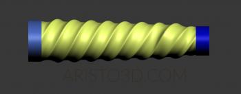 Free examples of 3d stl models (Twisted handle. Download free 3d model for cnc - USRKT_0019) 3D